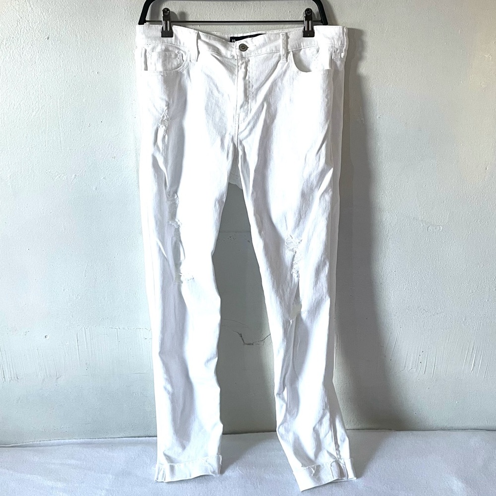 Hollister cropped high rise distressed jeans